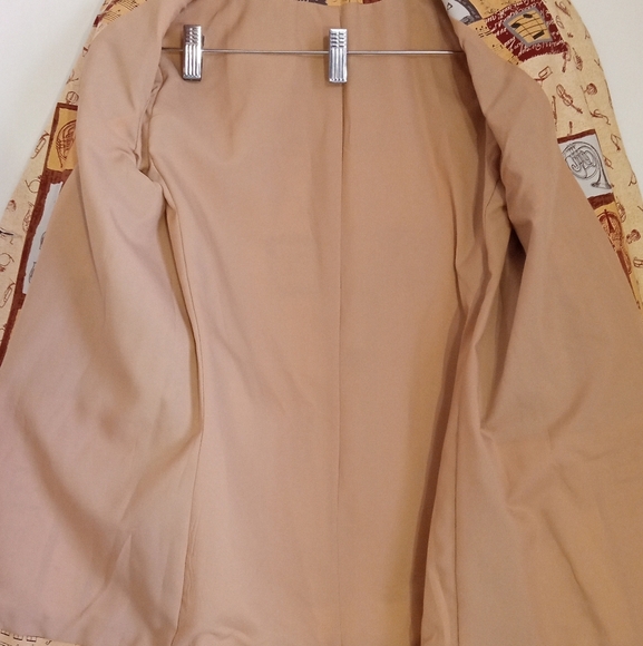 Vintage Cinnamon Sea Musical themed Blazer 100% cotton - Picture 6 of 11